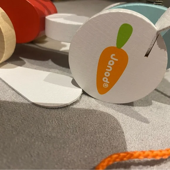 *SOLD* Janod Pull Along Bunny Wooden Toy - Picture 5 of 5